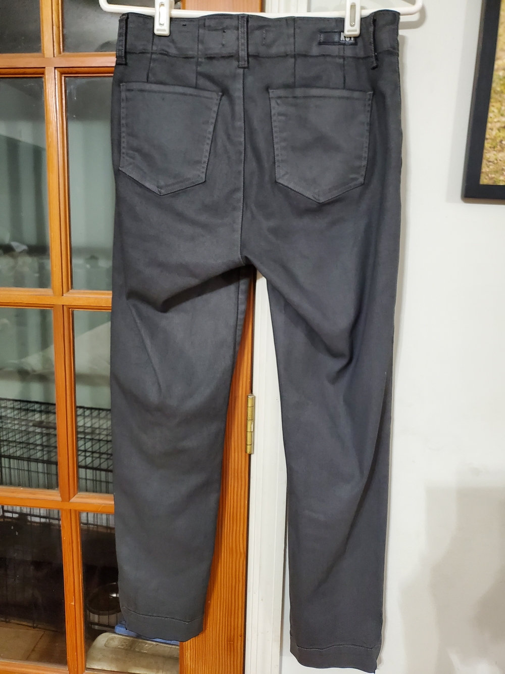 KUT From The Kloth Gray Skinny Pants Size 8 High Rise Stretch Ankle Zip - Picture 4 of 9